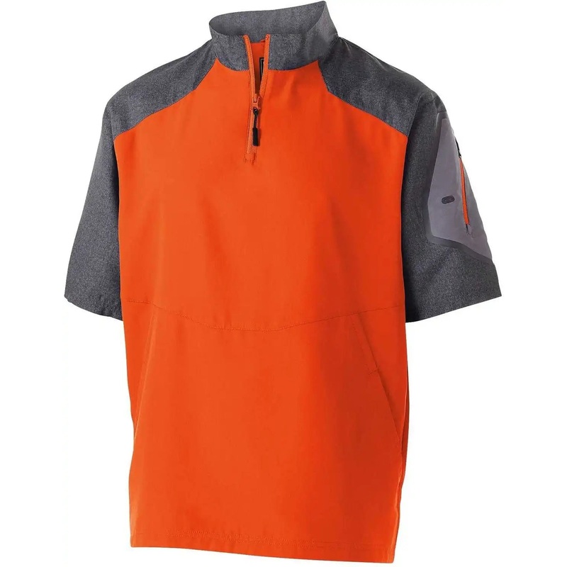 Holloway 229545 Raider Pullover Short Sleeve – Carbon Print Orange