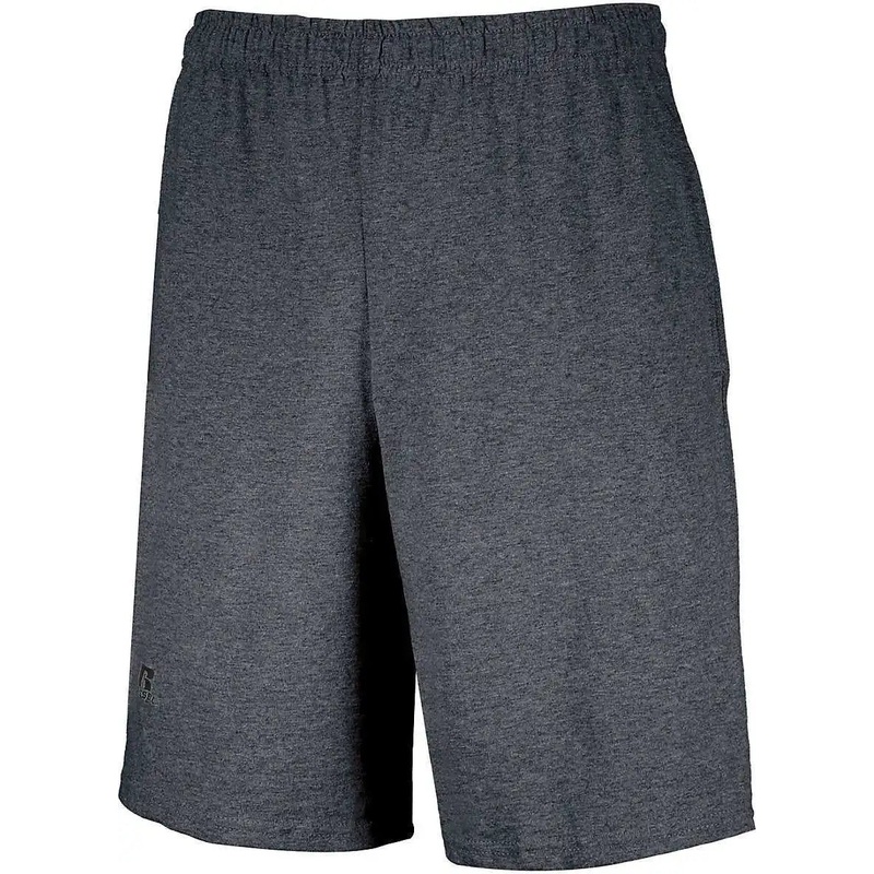 Russell 25843M Basic Cotton Pocket Shorts – Black Heather
