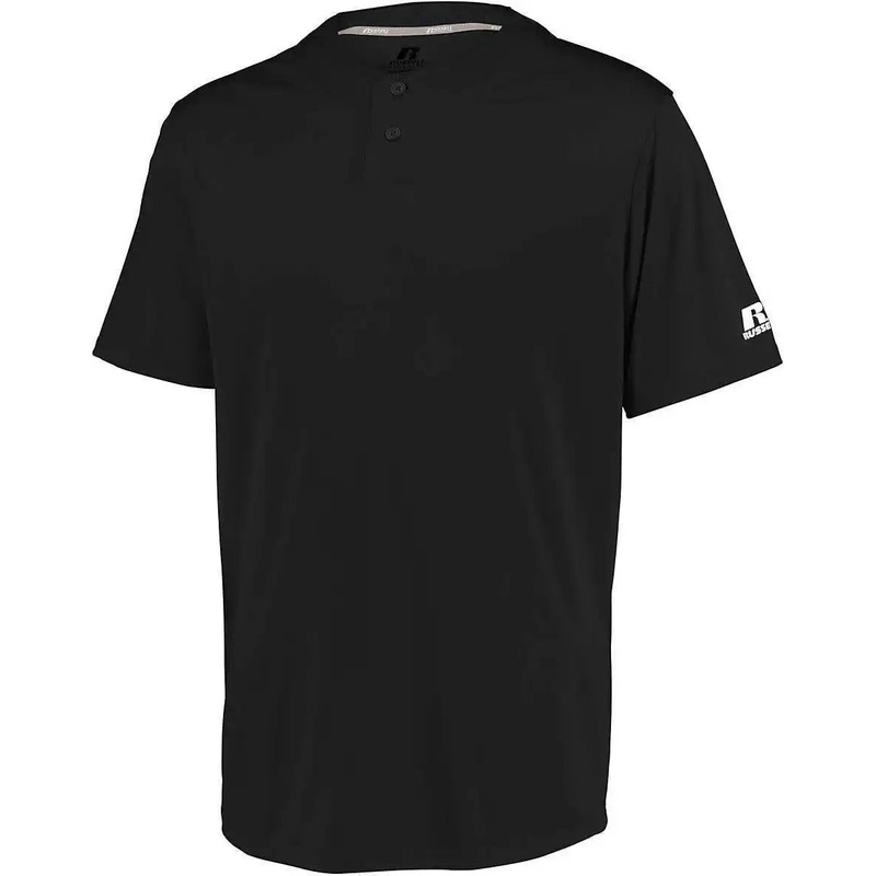 Russell 3R7X2B Youth Performance Two-Button Solid Jersey – Black