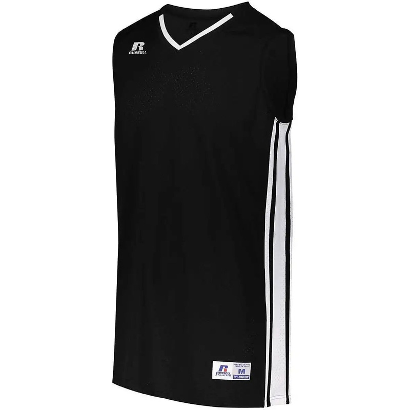 Russell 4B1VTB Youth Legacy Basketball Jersey – Black White