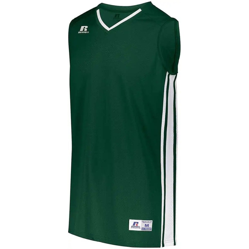 Russell 4B1VTB Youth Legacy Basketball Jersey – Dark Green White