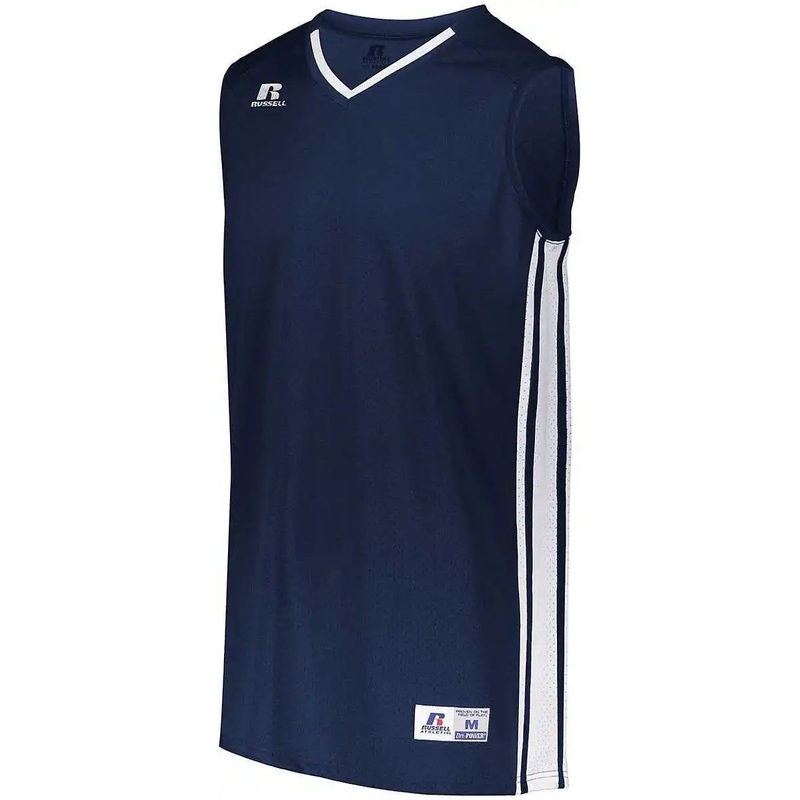 Russell 4B1VTB Youth Legacy Basketball Jersey – Navy White