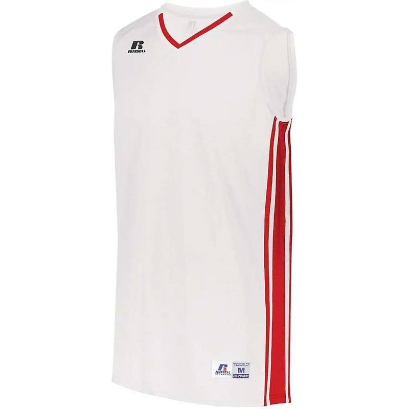 Russell 4B1VTM Legacy Basketball Jersey – White True Red