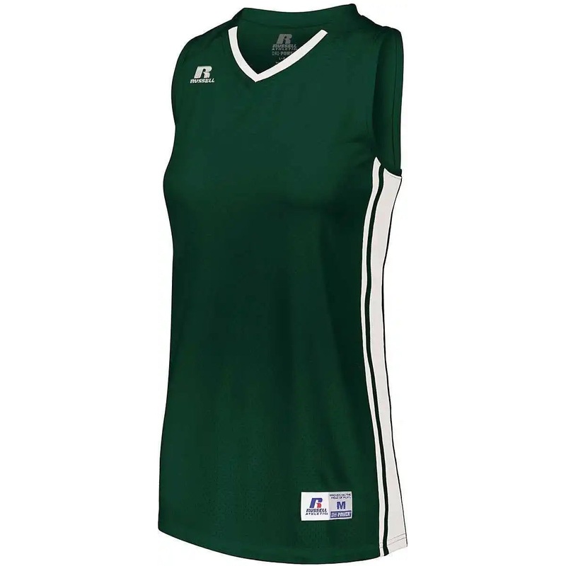 Russell 4B1VTX Ladies Legacy Basketball Jersey – Dark Green White