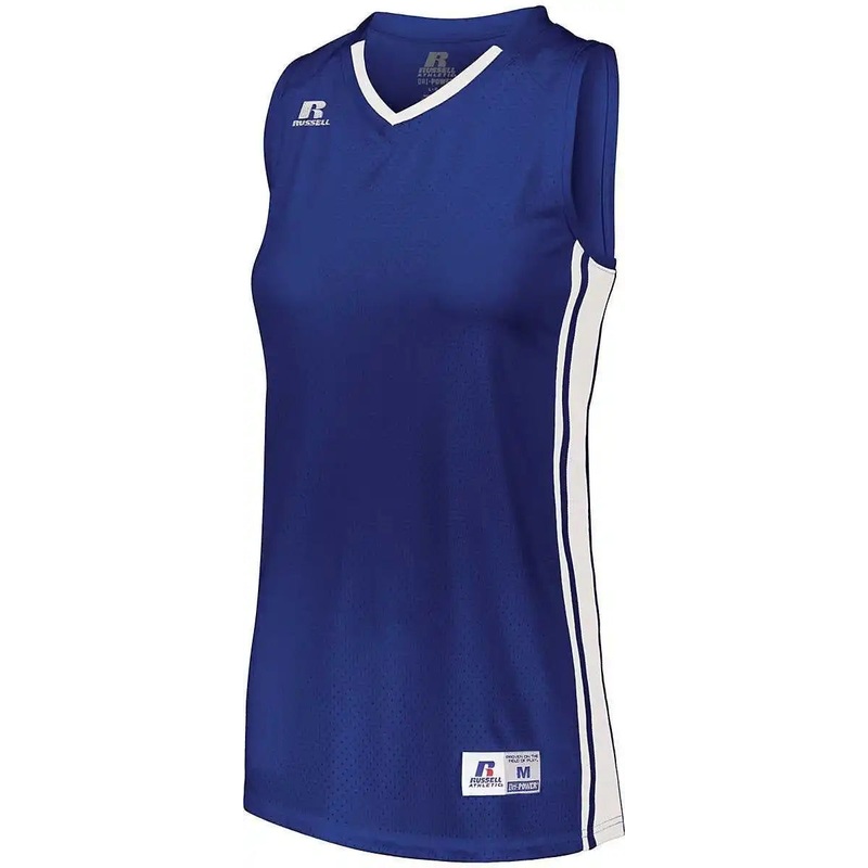 Russell 4B1VTX Ladies Legacy Basketball Jersey – Royal White