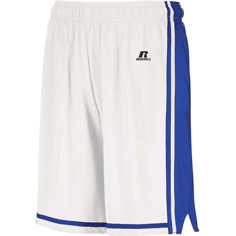 Russell 4B2VTB Youth Legacy Basketball Shorts – White Royal