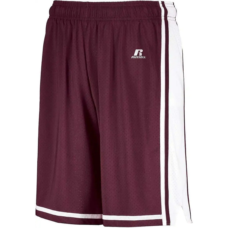Russell 4B2VTM Legacy Basketball Shorts – Maroon White