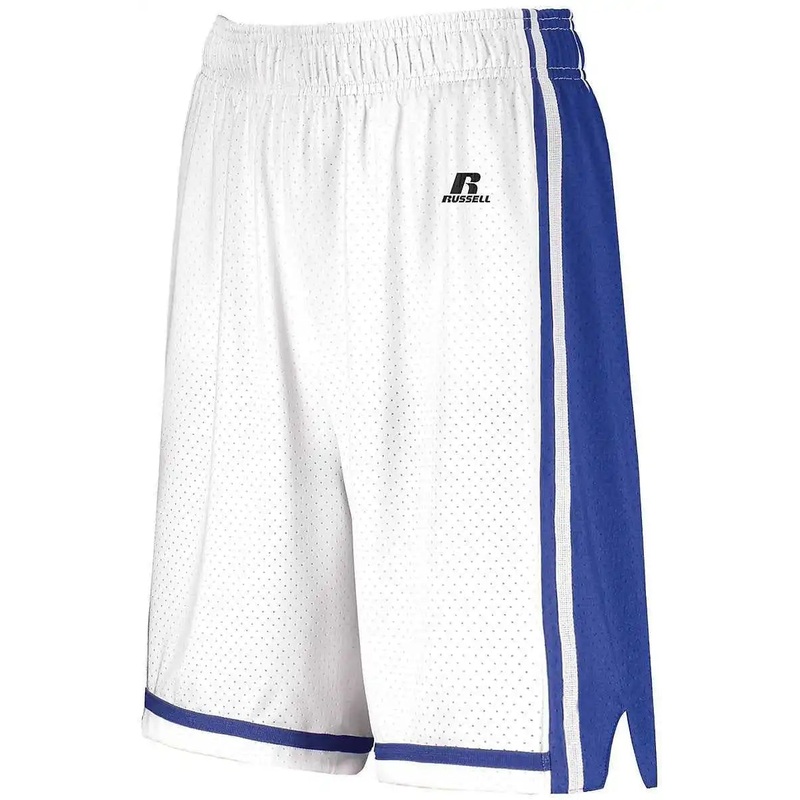 Russell 4B2VTX Ladies Legacy Basketball Shorts – White Royal