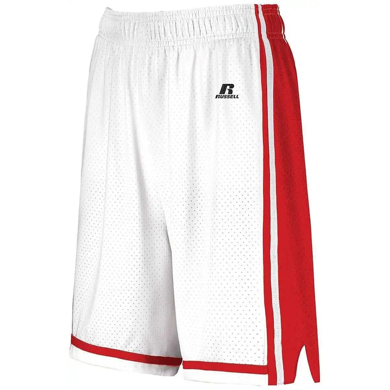 Russell 4B2VTX Ladies Legacy Basketball Shorts – White True Red