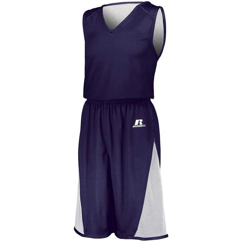 Russell 5R5DLB Youth Undivided Single Ply Reversible Jersey – Purple White