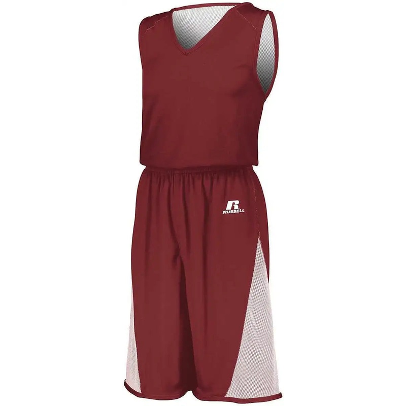 Russell 5R6DLM Undivided Single Ply Reversible Shorts – Cardinal White