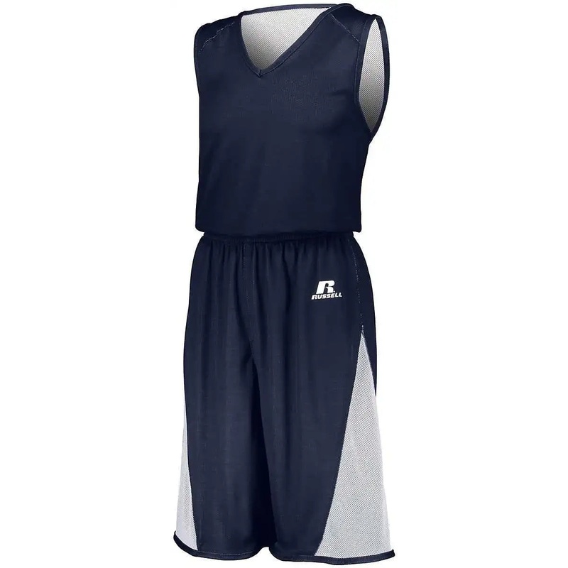 Russell 5R6DLM Undivided Single Ply Reversible Shorts – Navy White