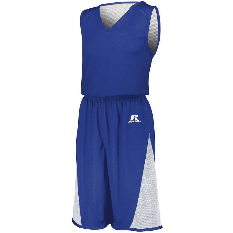 Russell 5R6DLM Undivided Single Ply Reversible Shorts – Royal White