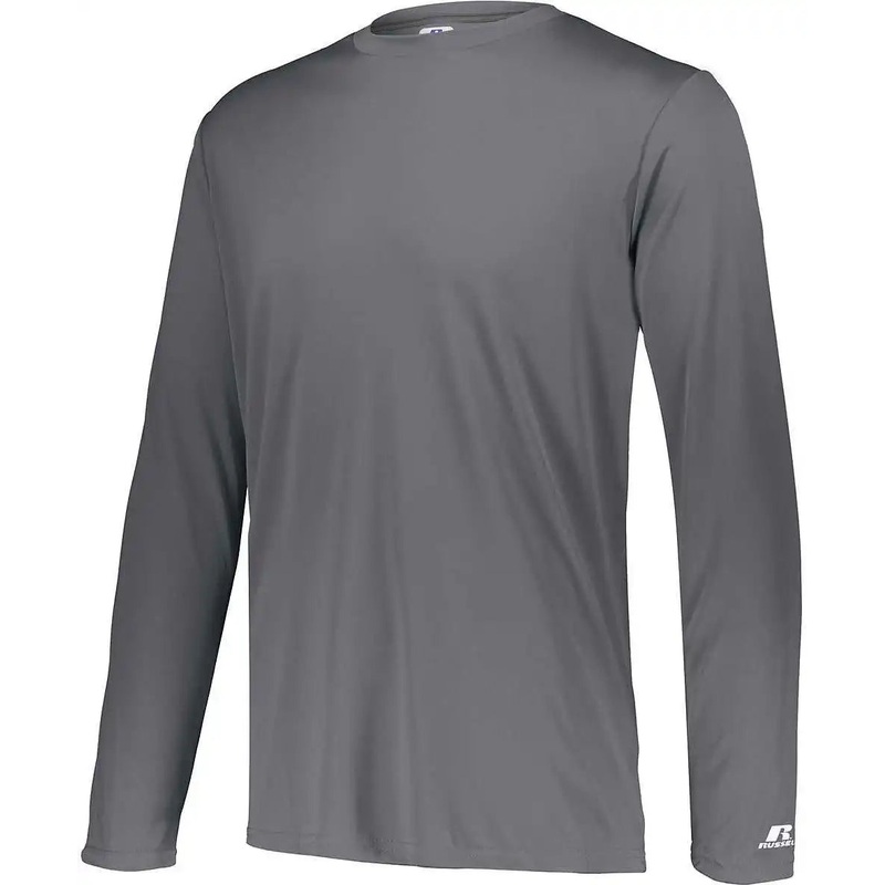 Russell 631X2M Dri-Power Core Performance Long Sleeve Tee – Steel