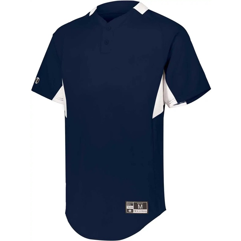 Holloway 221224 Youth  Game7 Two-Button Baseball Jersey – Navy White