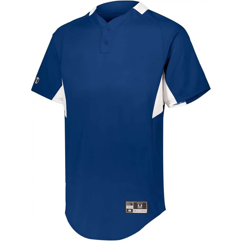 Holloway 221224 Youth  Game7 Two-Button Baseball Jersey – Royal White