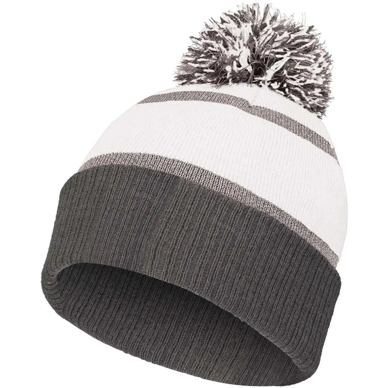 Holloway 223816 Reflective Beanie with Cuff – White Carbon