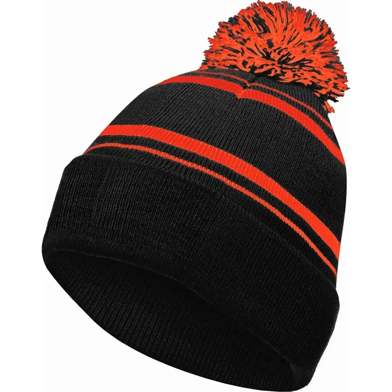 Holloway 223860 Homecoming Beanie with Cuff – Black Orange