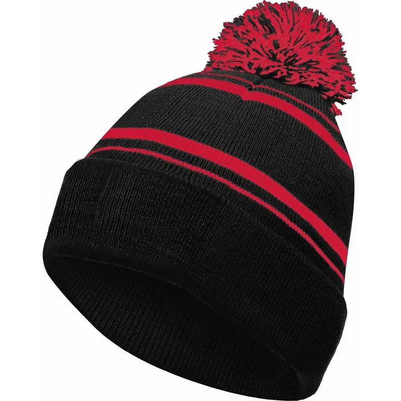 Holloway 223860 Homecoming Beanie with Cuff – Black Scarlet