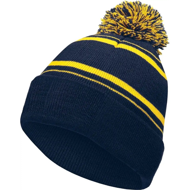 Holloway 223860 Homecoming Beanie with Cuff – Navy Light Gold