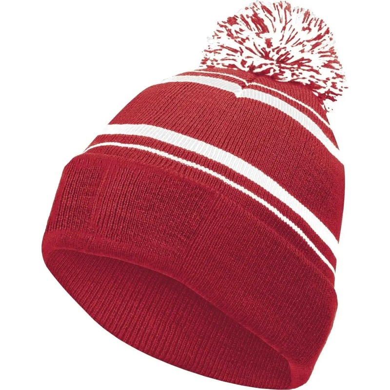 Holloway 223860 Homecoming Beanie with Cuff – Scarlet White