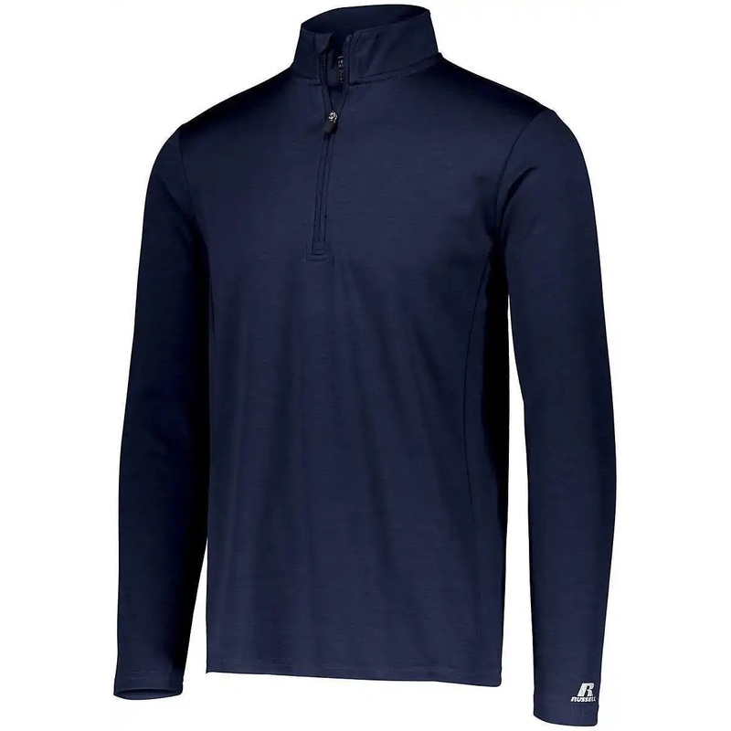 Russell QZ7EAM Dri-Power Lightweight 1 4 Zip Pullover – Navy