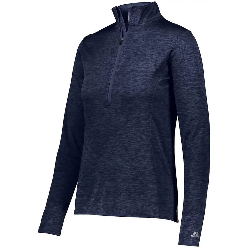 Russell QZ7EAX Ladies Dri-Power Lightweight 1 4 Zip Pullover – Navy