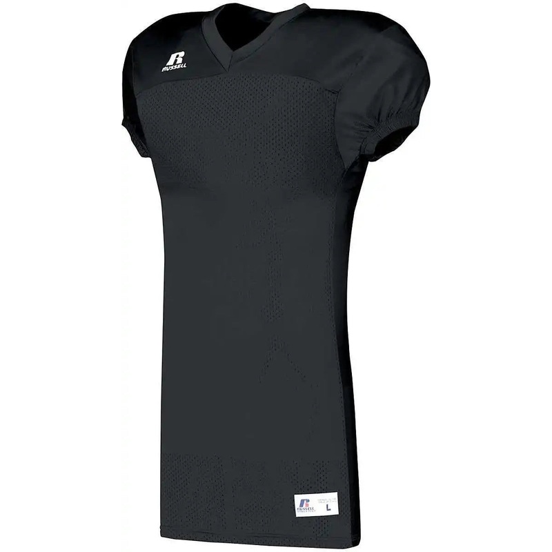 Russell S8623W Youth Solid Jersey With Side Inserts – Black