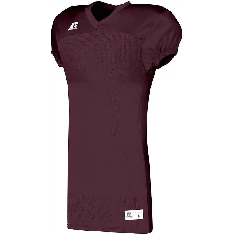 Russell S8623W Youth Solid Jersey With Side Inserts – Maroon