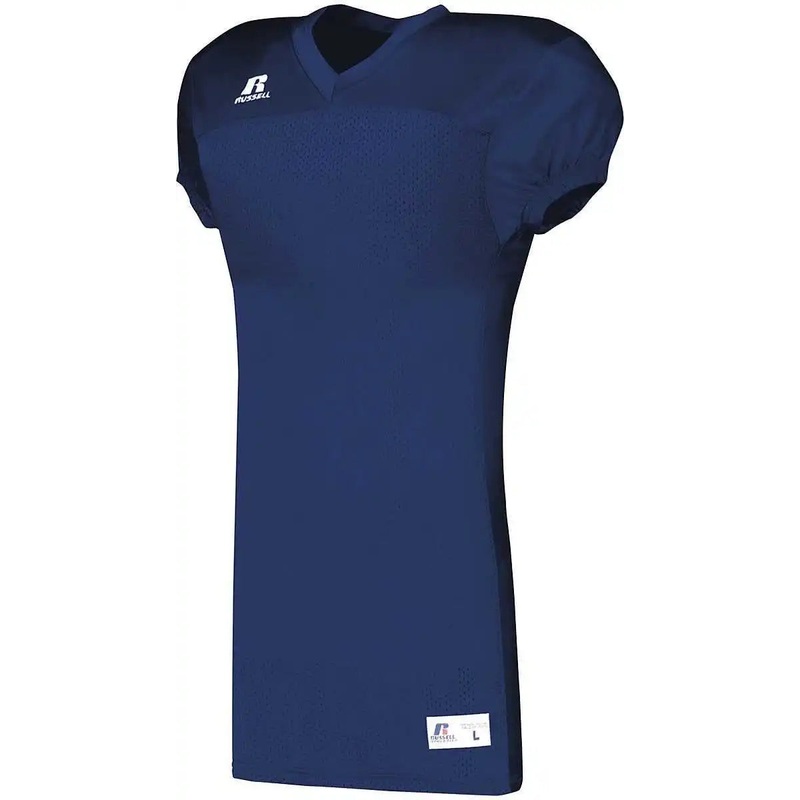 Russell S8623W Youth Solid Jersey With Side Inserts – Navy