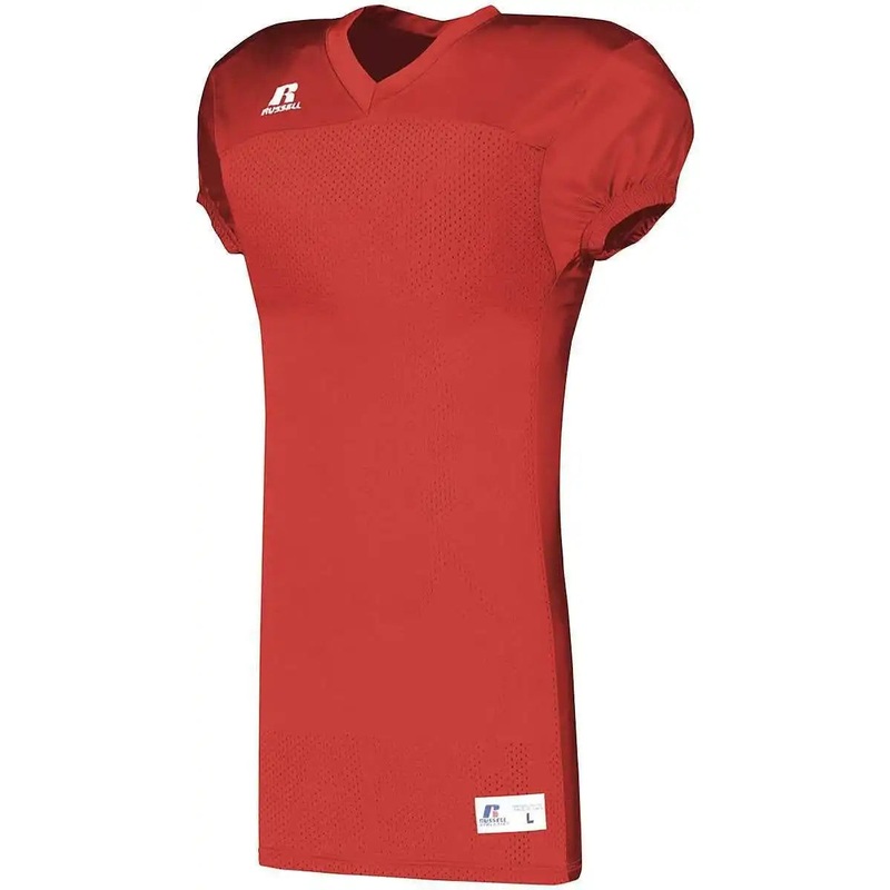 Russell S8623W Youth Solid Jersey With Side Inserts – True Red