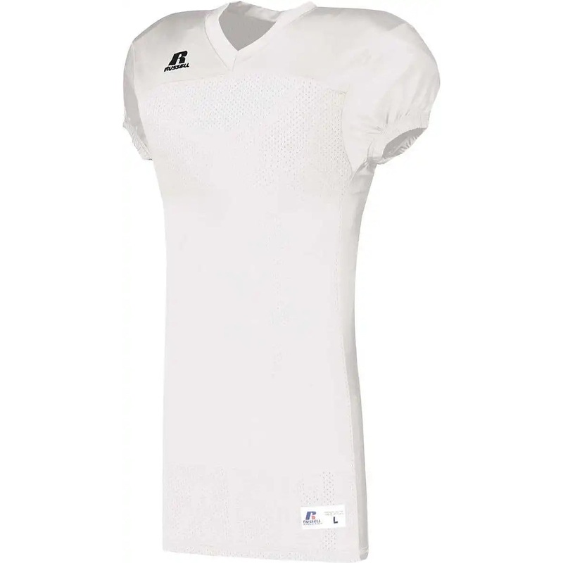 Russell S8623W Youth Solid Jersey With Side Inserts – White