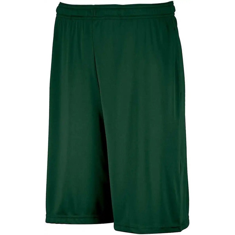 Russell TS7X2B Youth Dri-Power Essential Performance Shorts With Pockets – Dark Green