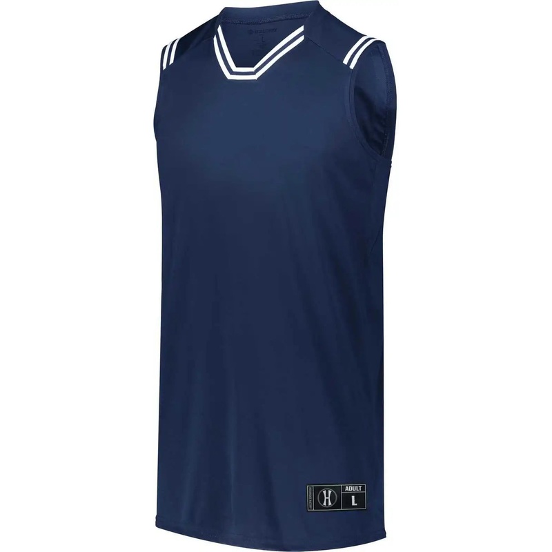 Holloway 224276 Youth Retro Basketball Jersey – Navy White