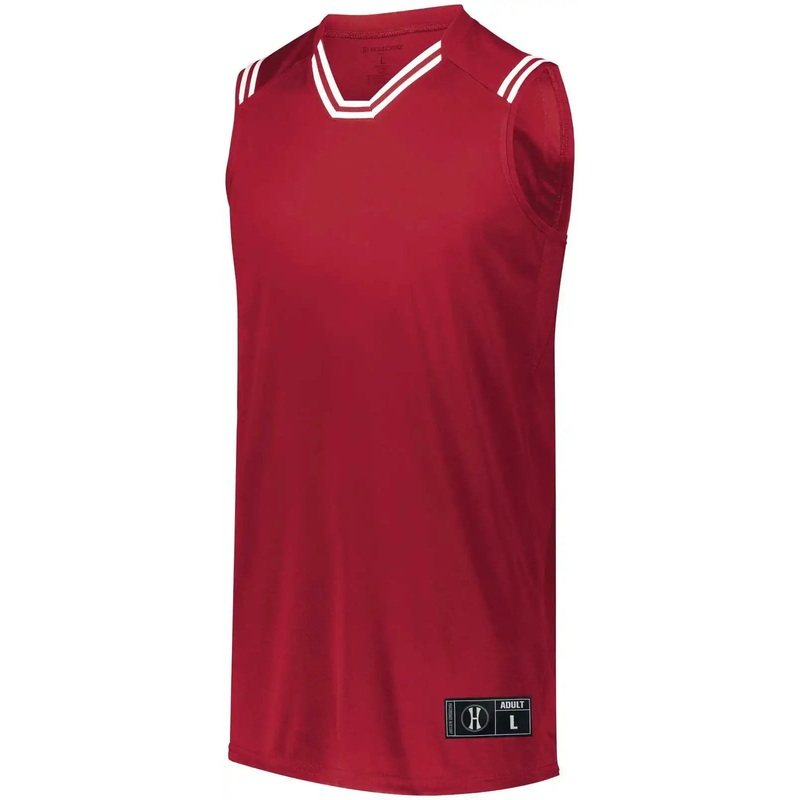 Holloway 224276 Youth Retro Basketball Jersey – Scarlet White