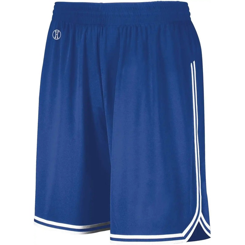 Holloway 224277 Youth Retro Basketball Shorts – Royal White
