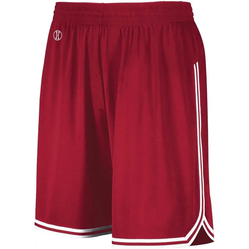 Holloway 224277 Youth Retro Basketball Shorts – Scarlet White