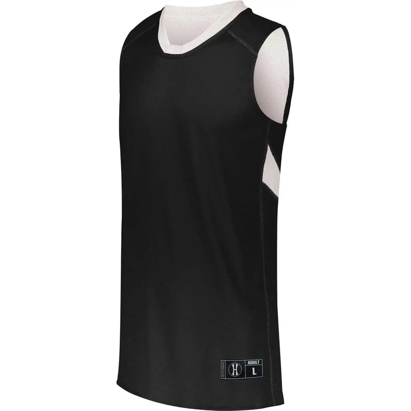 Holloway 224278 Youth Dual-Side Single Ply Basketball Jersey – Black White