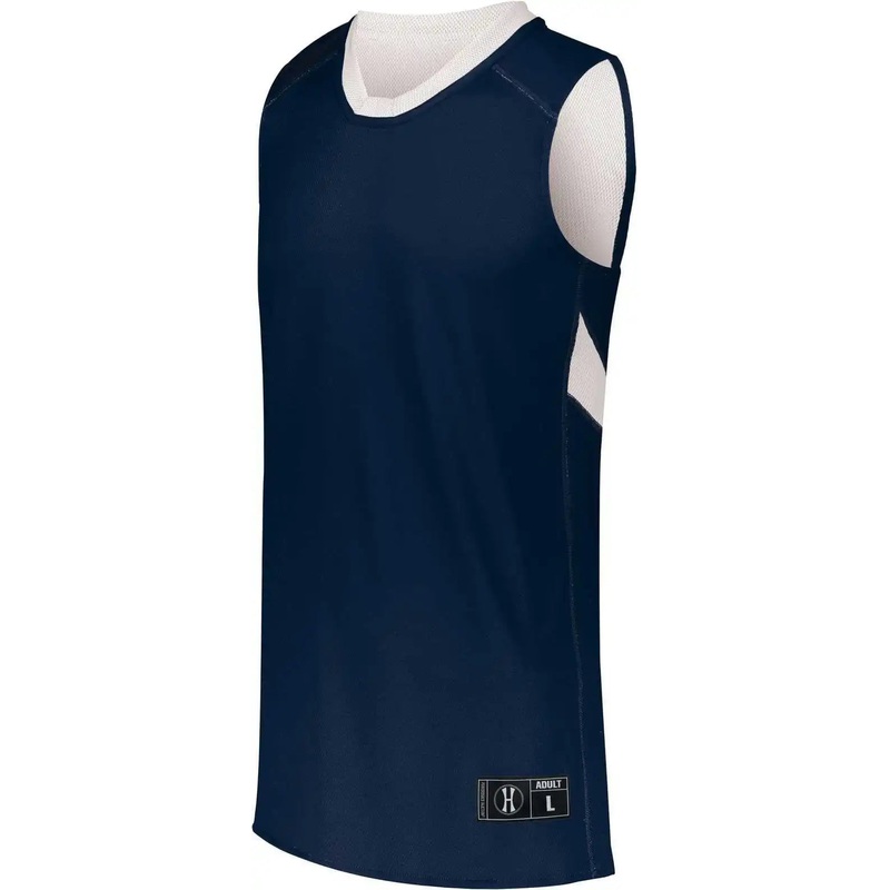 Holloway 224278 Youth Dual-Side Single Ply Basketball Jersey – Navy White