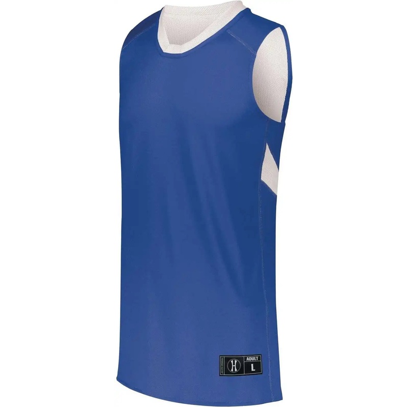 Holloway 224278 Youth Dual-Side Single Ply Basketball Jersey – Royal White