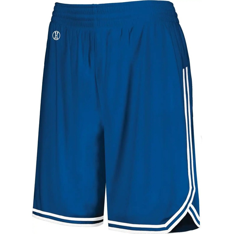 Holloway 224377 Ladies Retro Basketball Shorts – Royal White