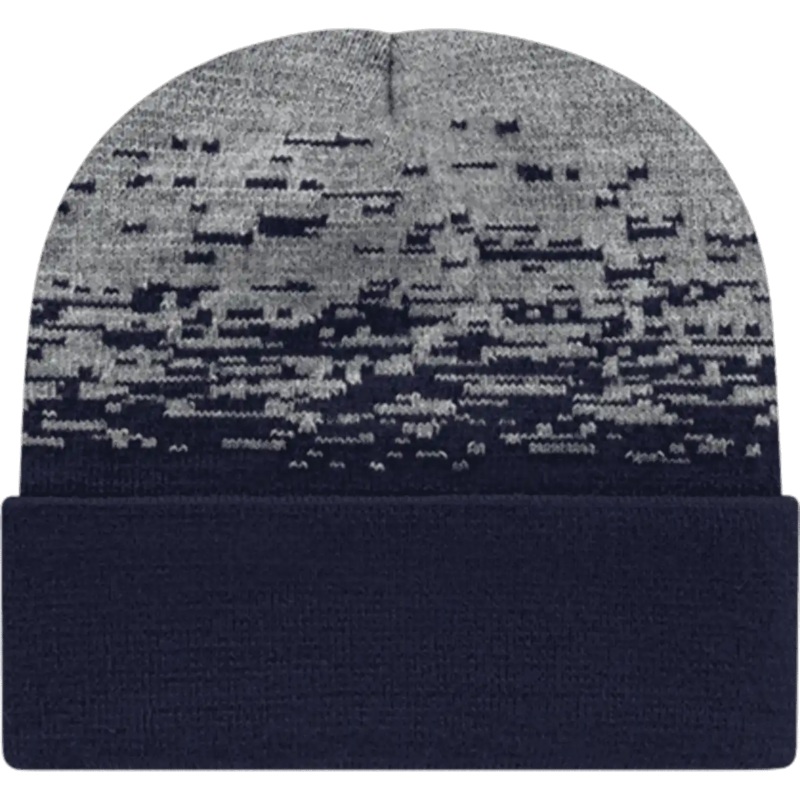 Cap America RKS12 USA Made Static Pattern Knit Cap with Cuff Beanie – True Navy Heather