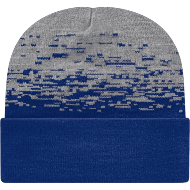 Cap America RKS12 USA Made Static Pattern Knit Cap with Cuff Beanie – True Royal Heather