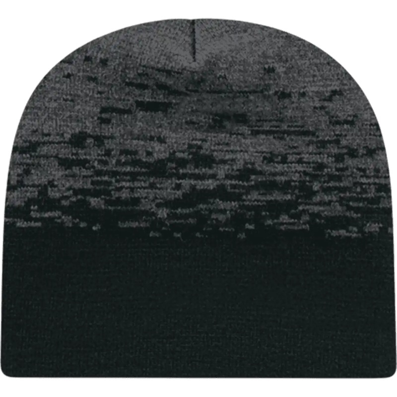 Cap America RKS9 USA Made Static Pattern Knit Beanie – Black Dark Heather