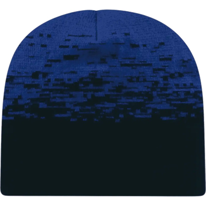 Cap America RKS9 USA Made Static Pattern Knit Beanie – Black True Royal