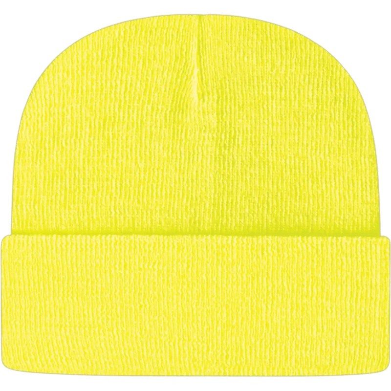 Cap America TKN24 USA Made Knit Cap with Cuff Beanie – Neon Yellow.Png