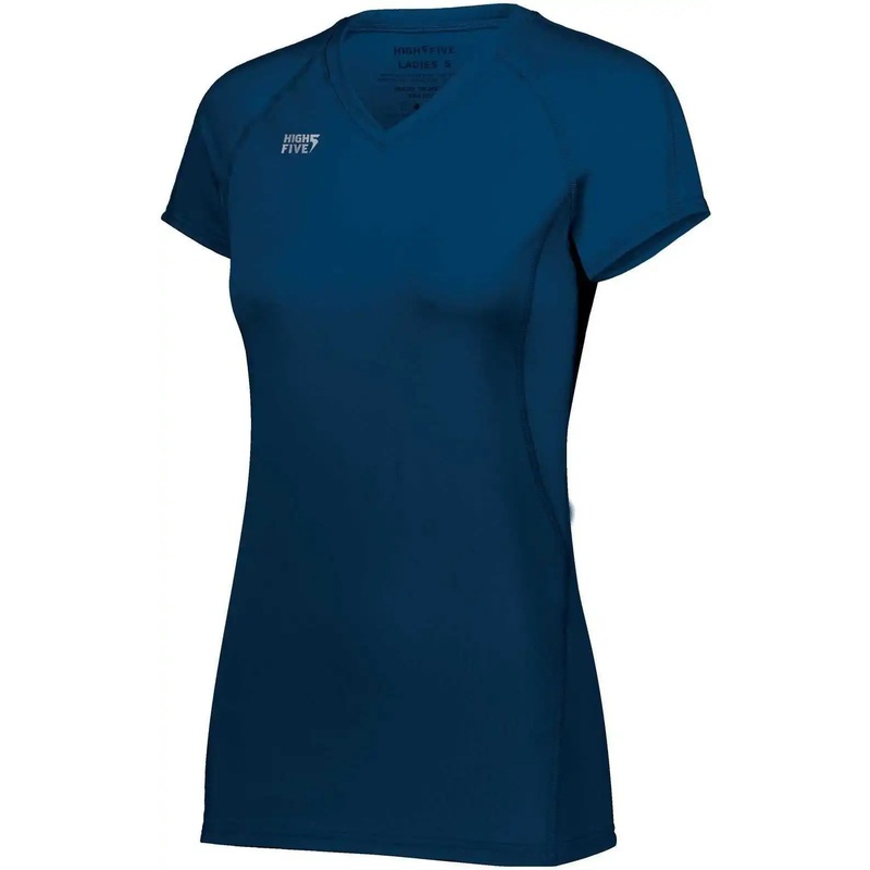 High Five 342223 Girls Truhit Short Sleeve Jersey – Navy