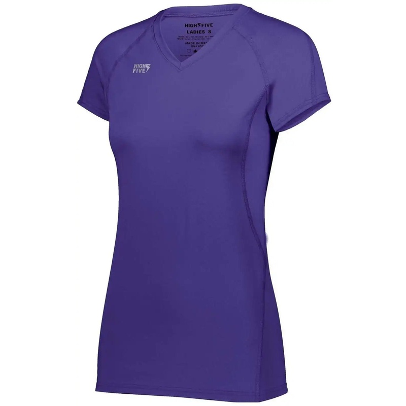 High Five 342223 Girls Truhit Short Sleeve Jersey – Purple