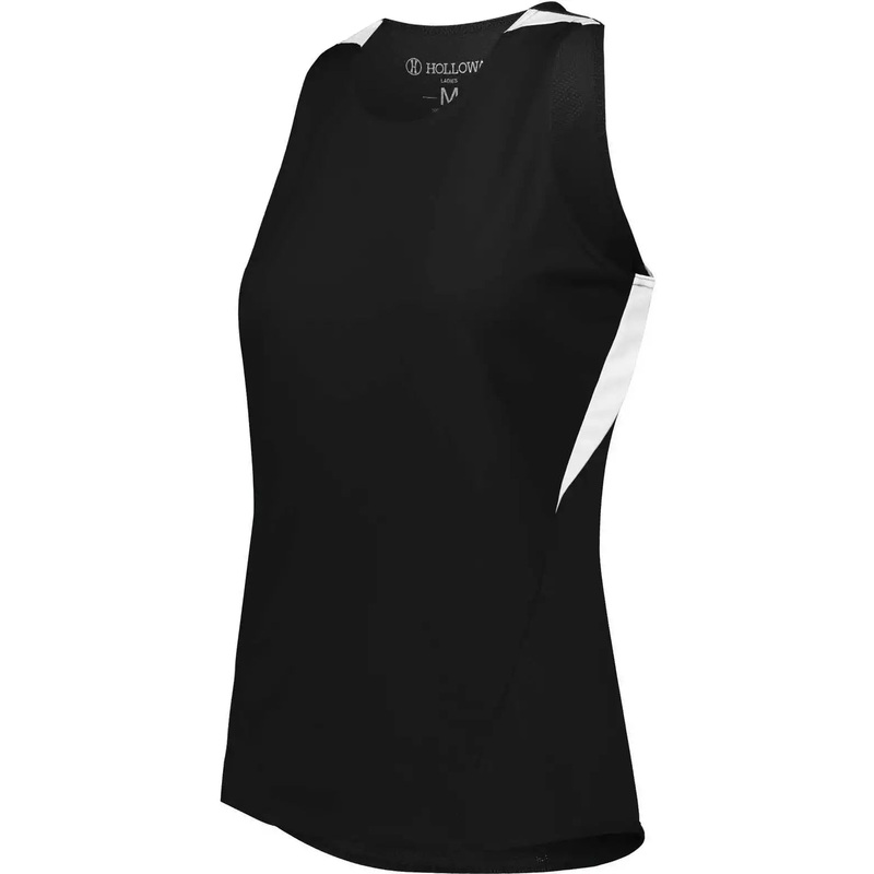 Holloway 221335 Ladies Pr Max Track Jersey – Black White