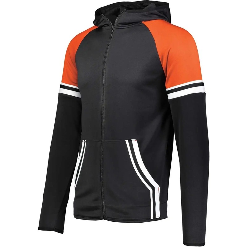 Holloway 229661 Youth Retro Grade Jacket – Black Orange
